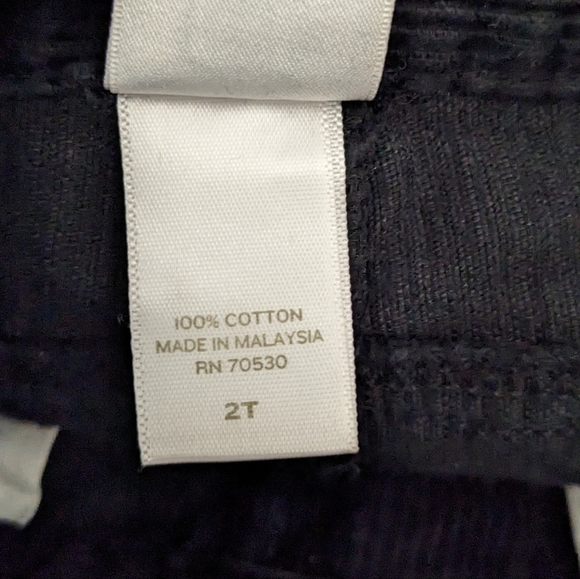 Janie and Jack Corduroy Black Pants 2T - Picture 4 of 4